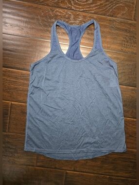 Xersion Womens Blue Racerback Athletic Tank Top Slim Fit Large